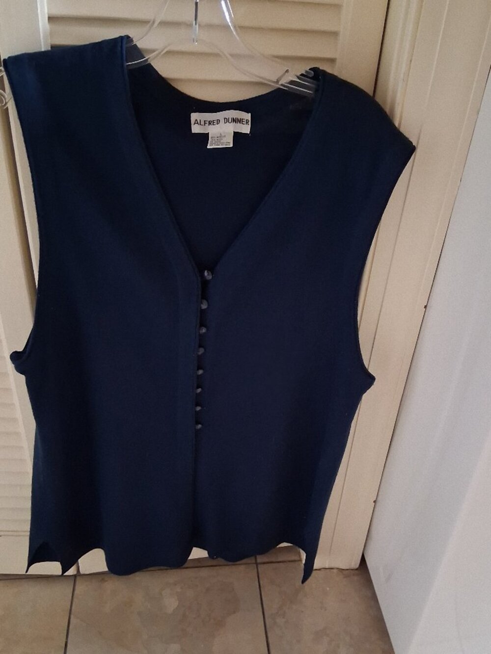 Women's Alfred Dunner NAVY Vest Size L